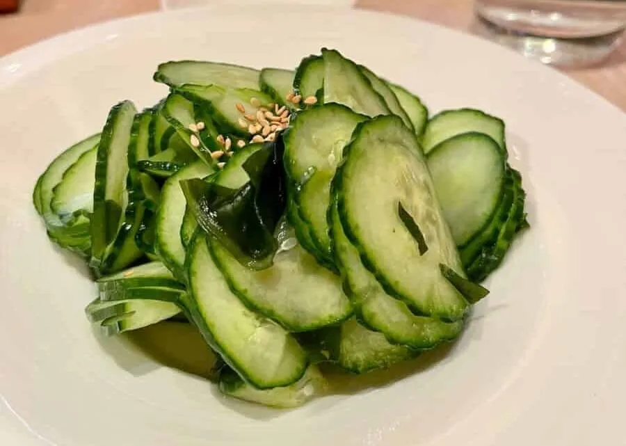 Cucumber Salad at Wazuzu