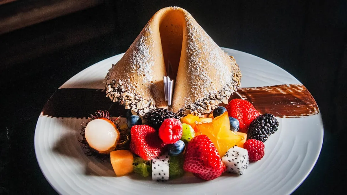 Giant Fortune Cookie at Tao Asian Bistro