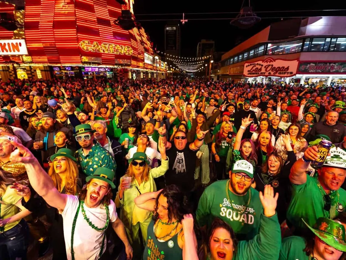 St Patrick's Day on Fremont Street Las Vegas