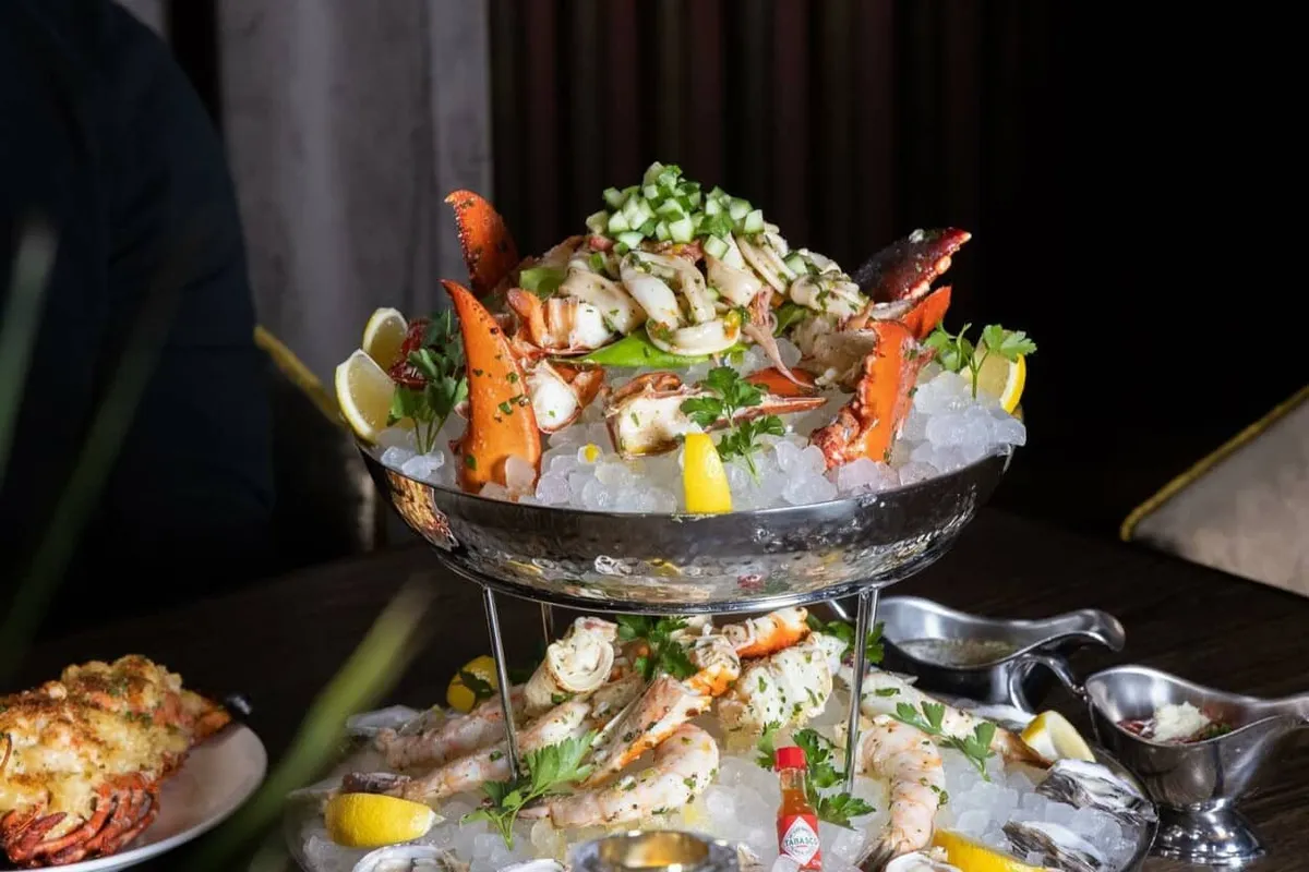 Chilled Shellfish Platter with Octopus and Calamari Salad Appetizers & First Courses