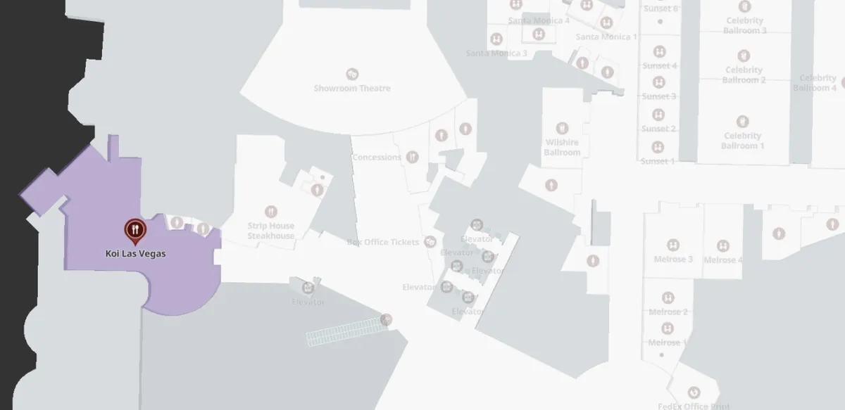 Koi Planet Hollywood Property Map