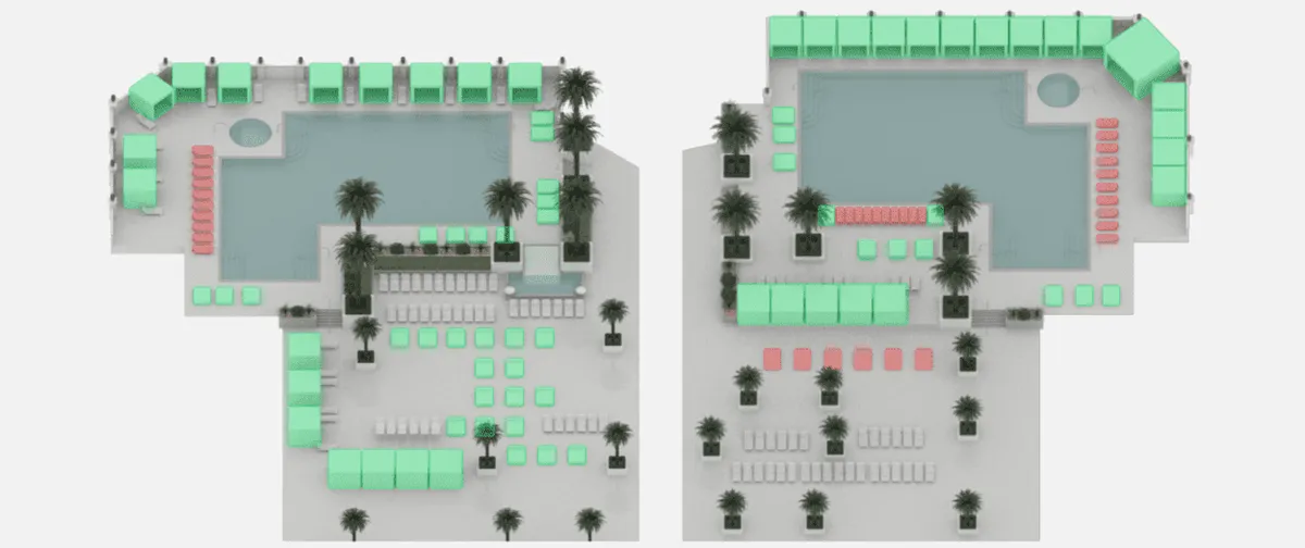 Pool Planet Hollywood Property Map