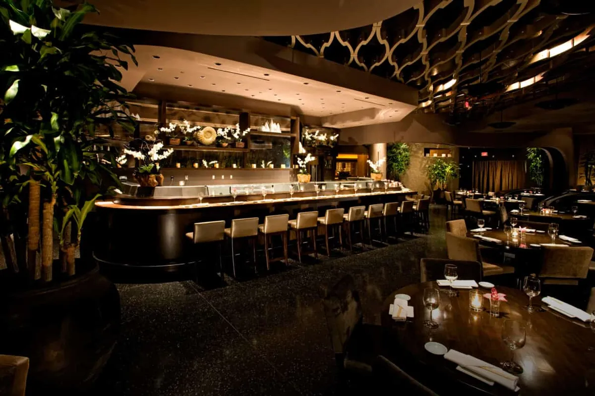 sushi bar inside Koi Planet