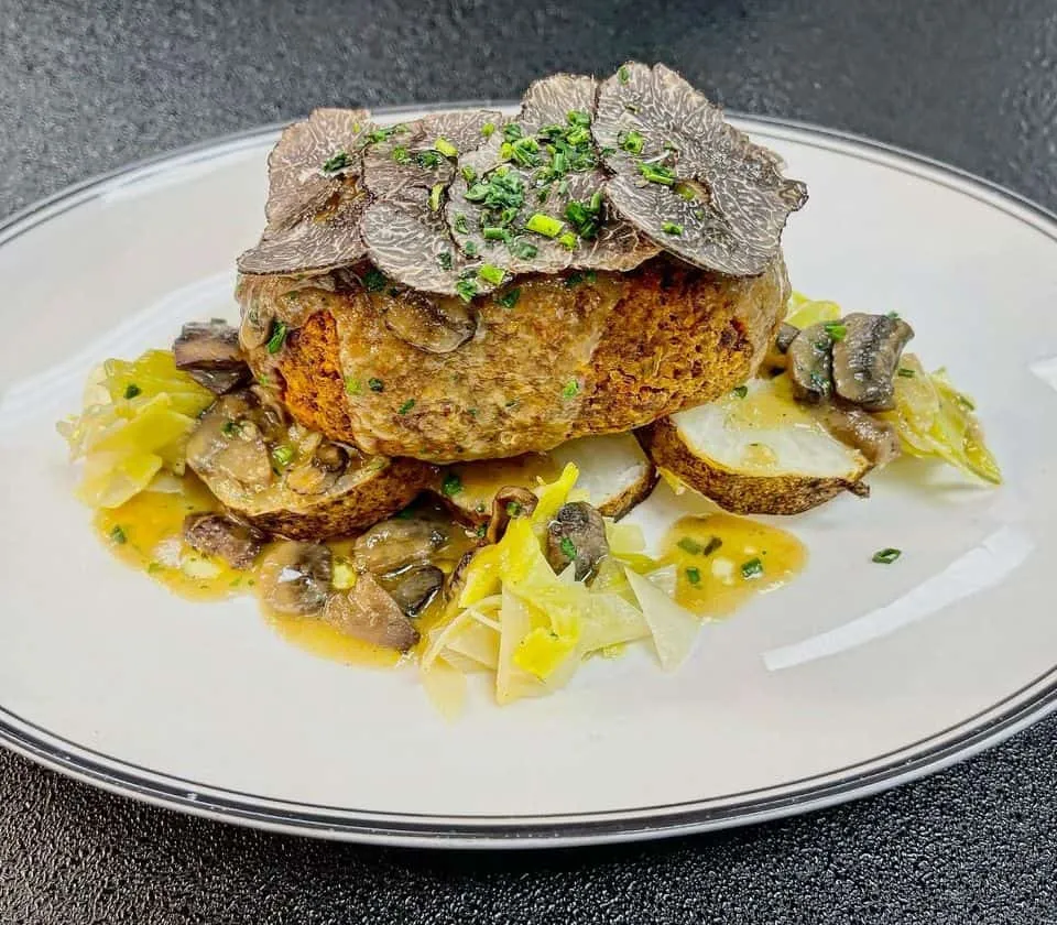Truffle Vegan Meatloaf in vegan menu