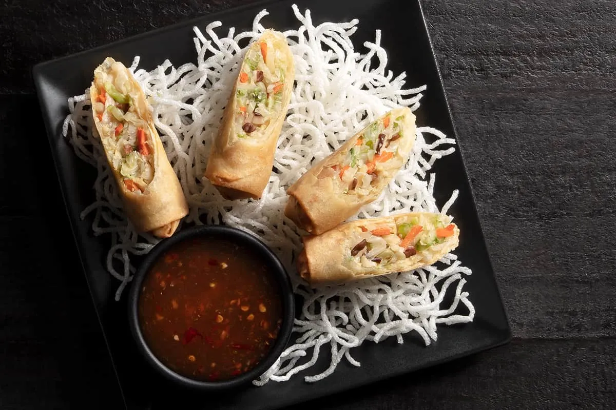 Vegetable Spring Rolls in Dim Sum