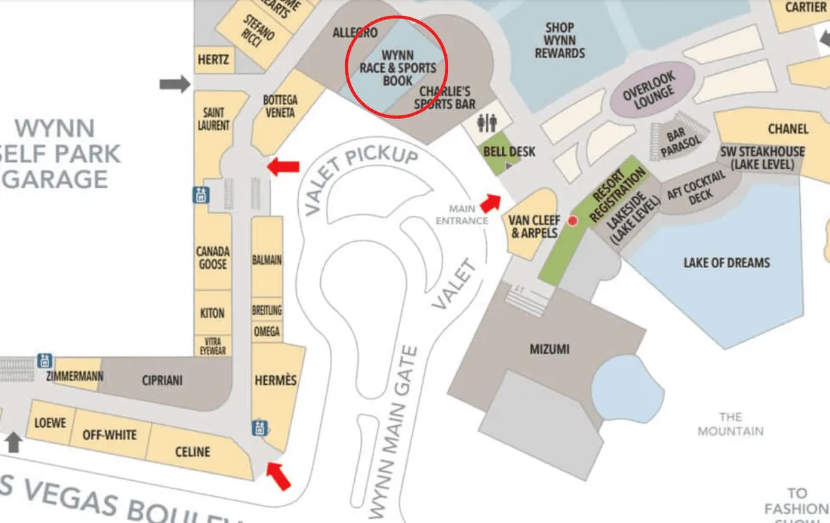 Wynn Sport Book Property Map