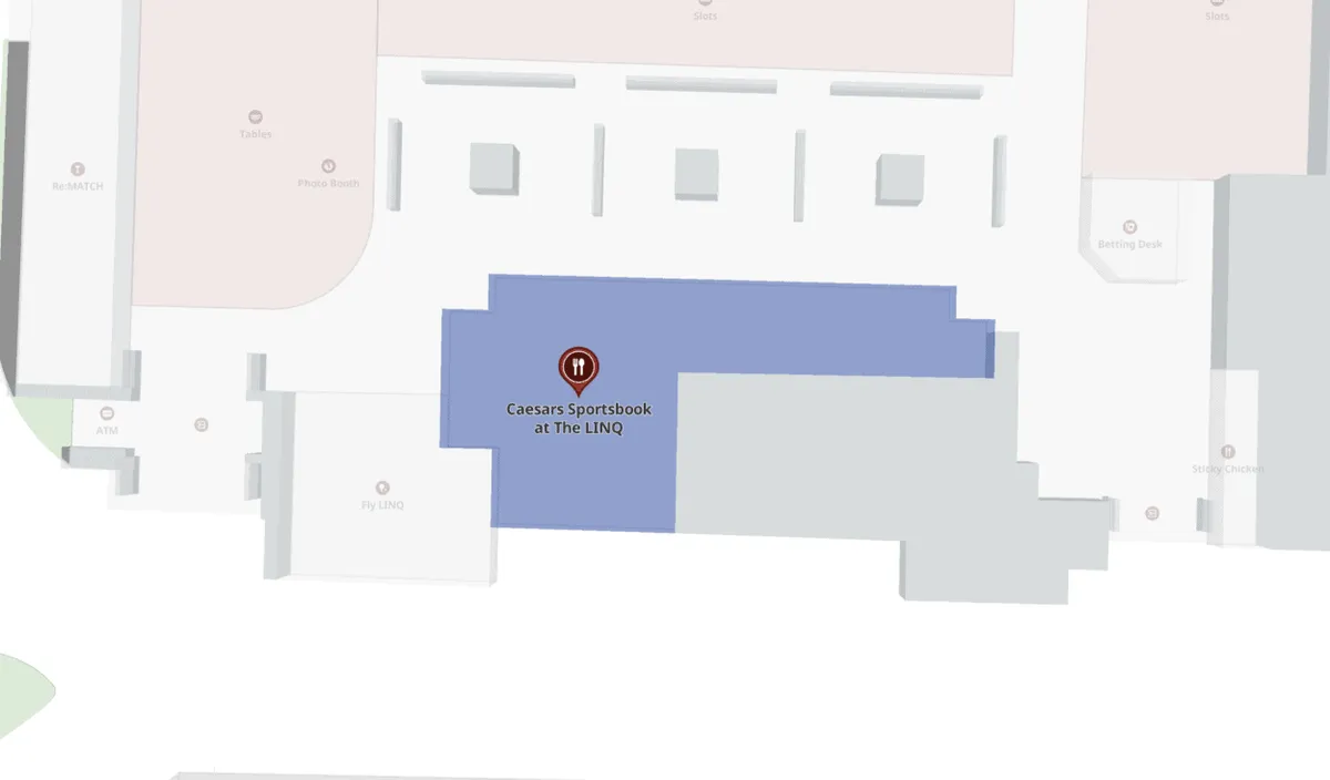 Linq Sportsbook Property Map
