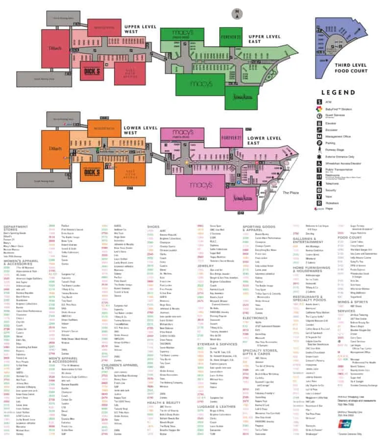 Fashion Show Mall Property Map