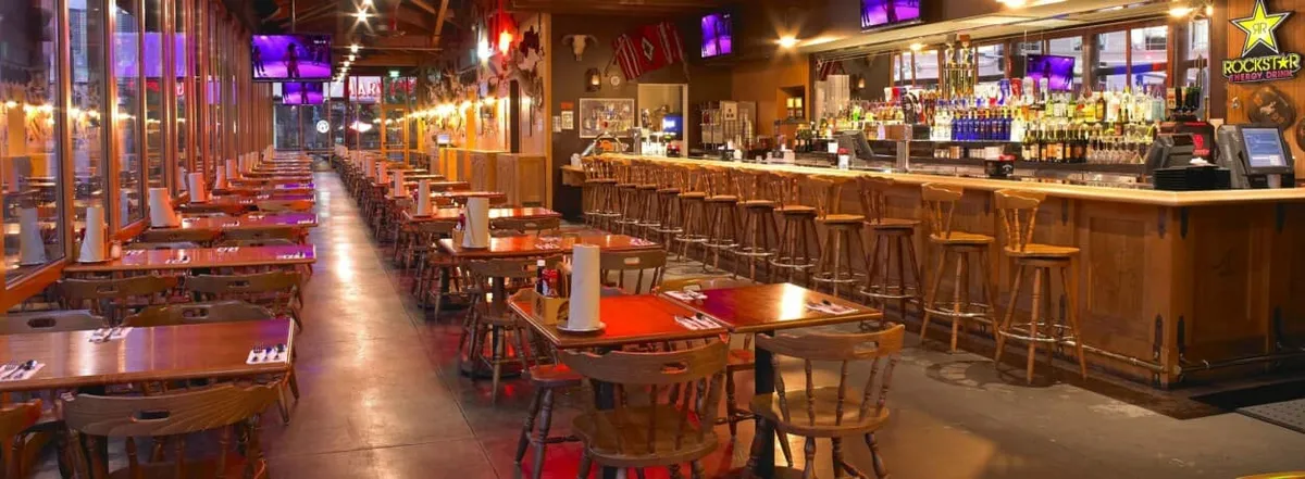 Gilley's BBQ Dining Area