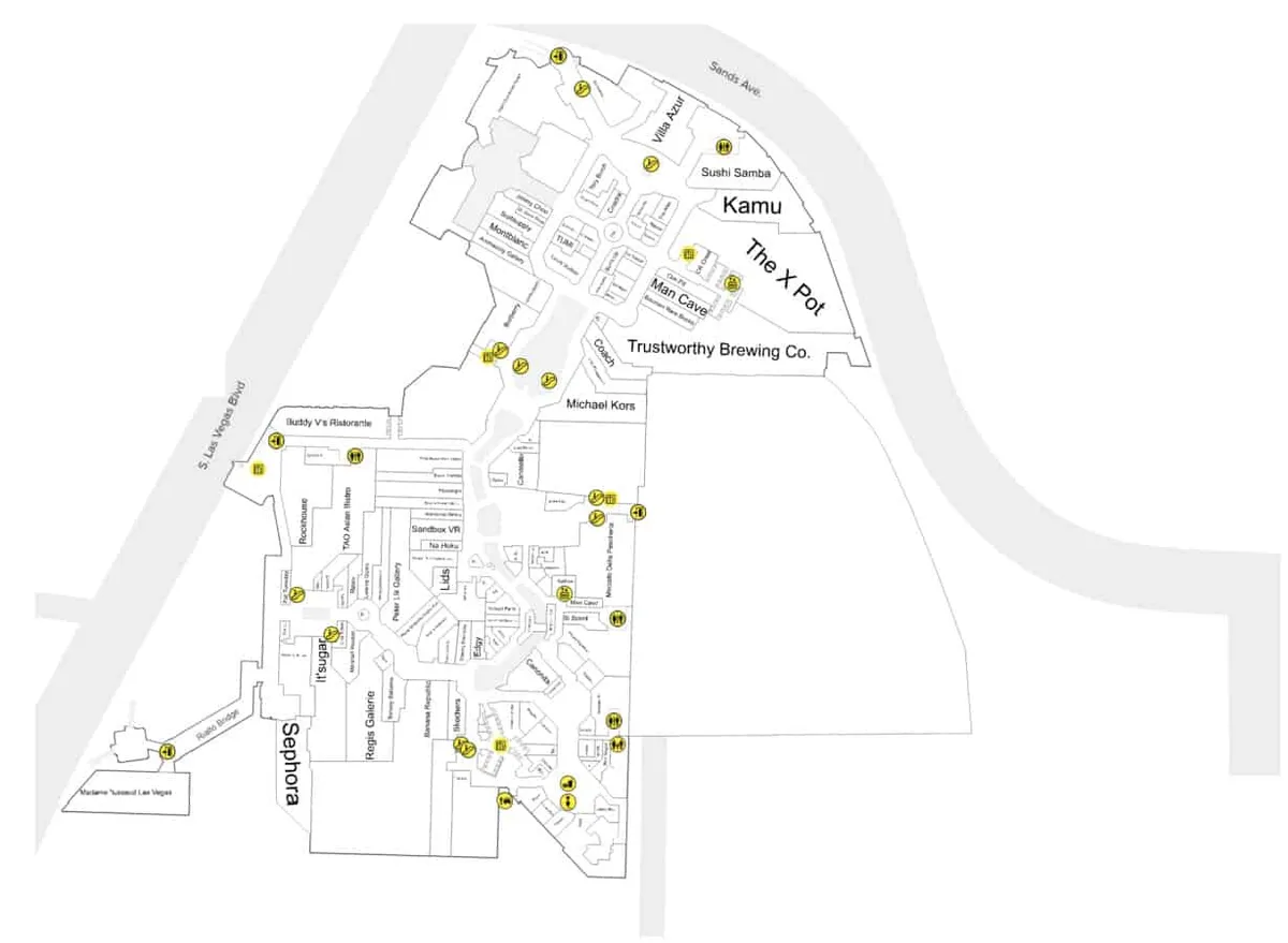 Grand Canal Shoppes Map