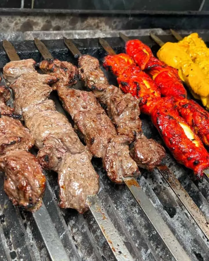 Kabobs at Greens and Grill