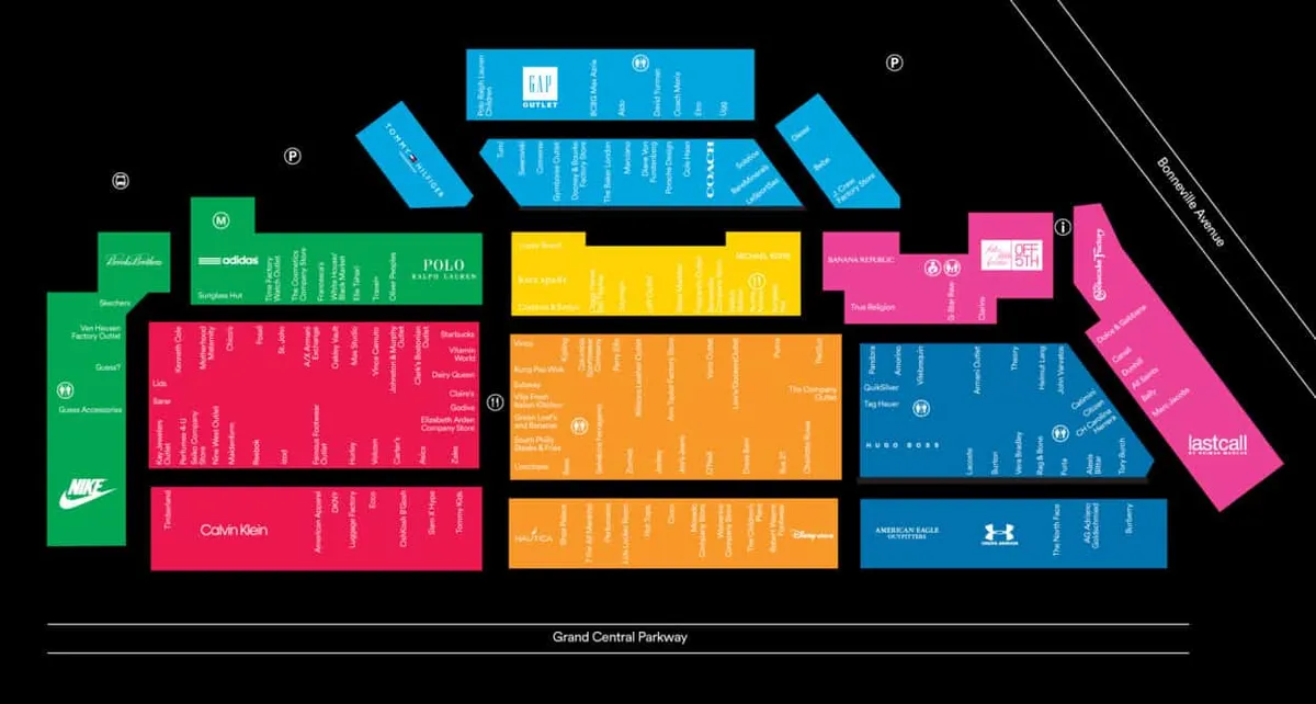 Las Vegas North Premium Outlets Property Map