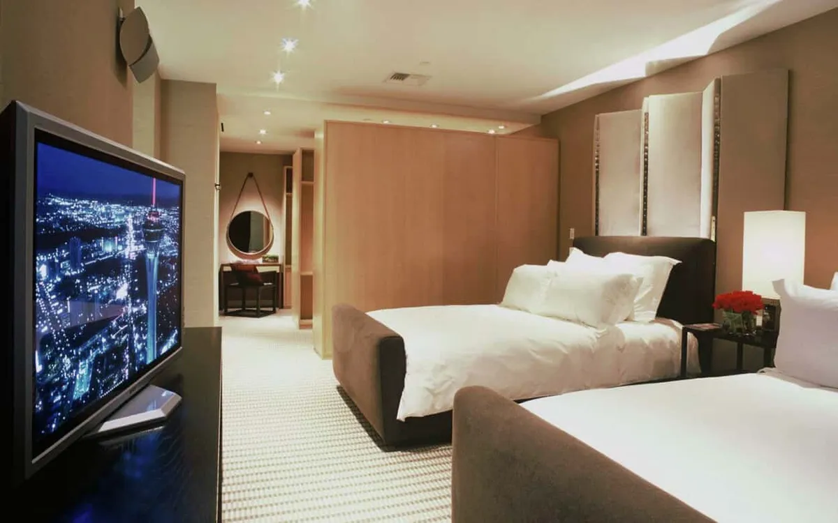 SKYLOFTS at MGM Grand Bedroom with Two Queen Beds