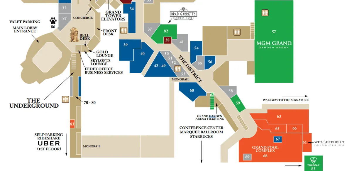 MGM Granden Arena Property Map