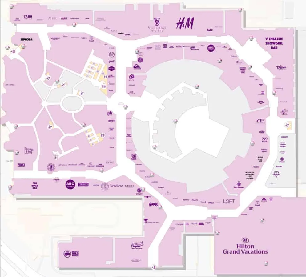 Miracle Mile Shops Property Map