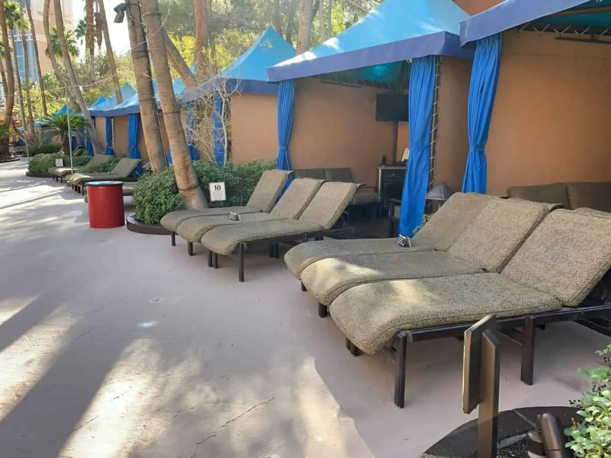 private cabana at Treasure Island
