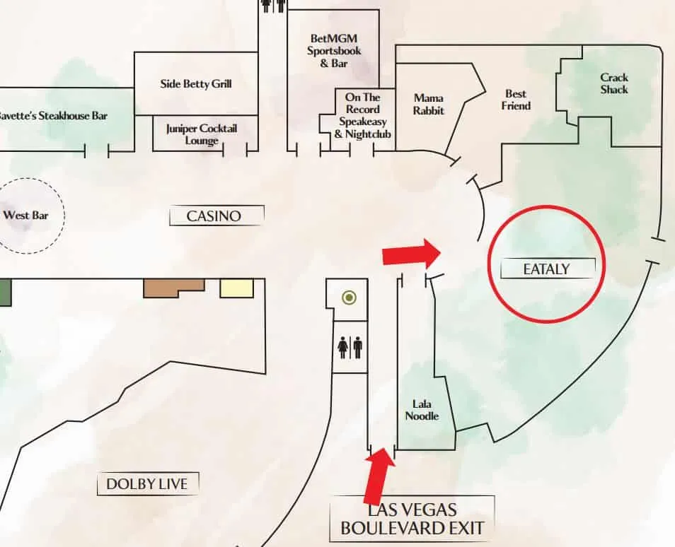 property map of Eataly
