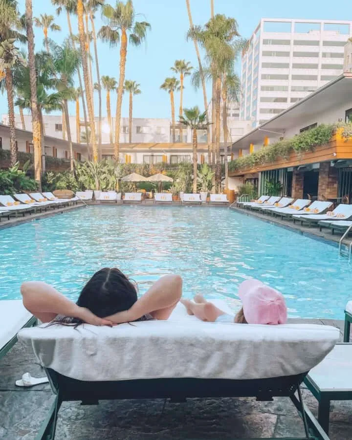 Relaxing in Tropicana Pool