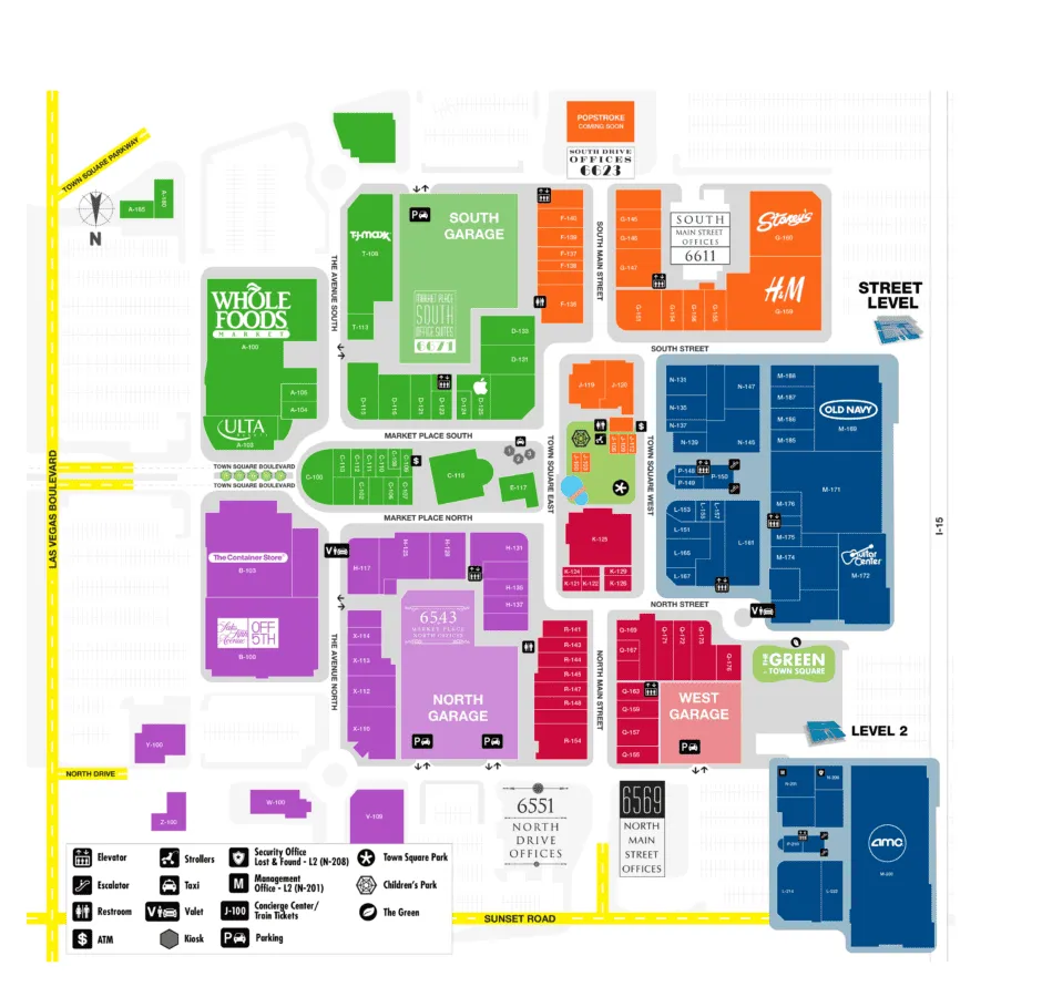 Town Square Las Vegas Property Map