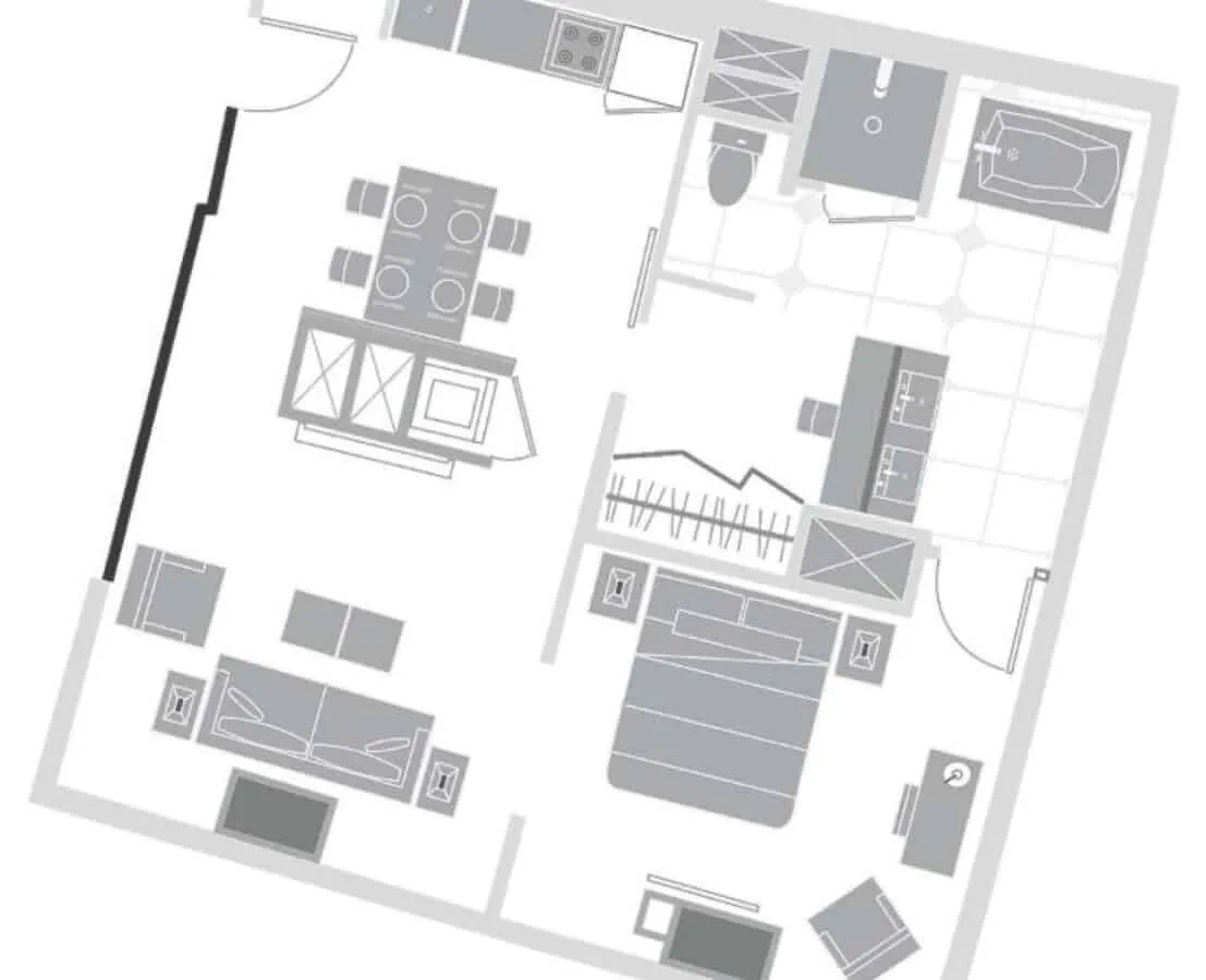 City Corner Suite Floor Plan