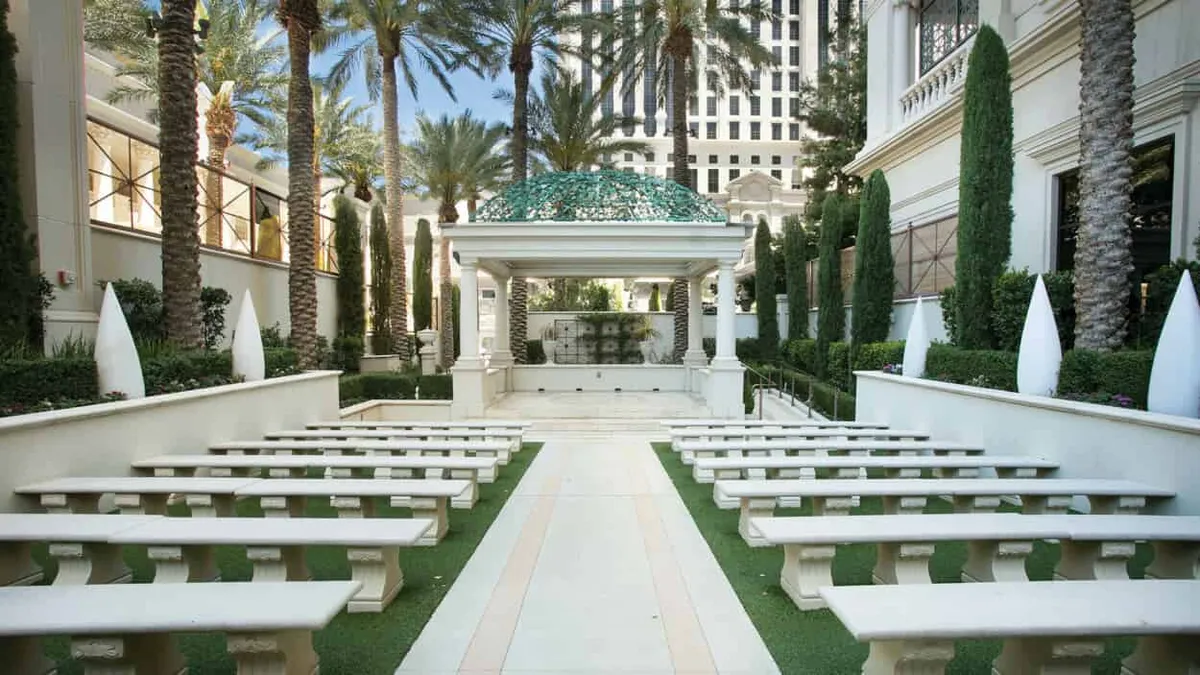 Juno Garden wedding venue at Caesars Palace