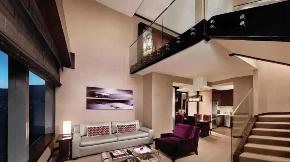 One Bedroom Loft Bedroom Suite Living Area
