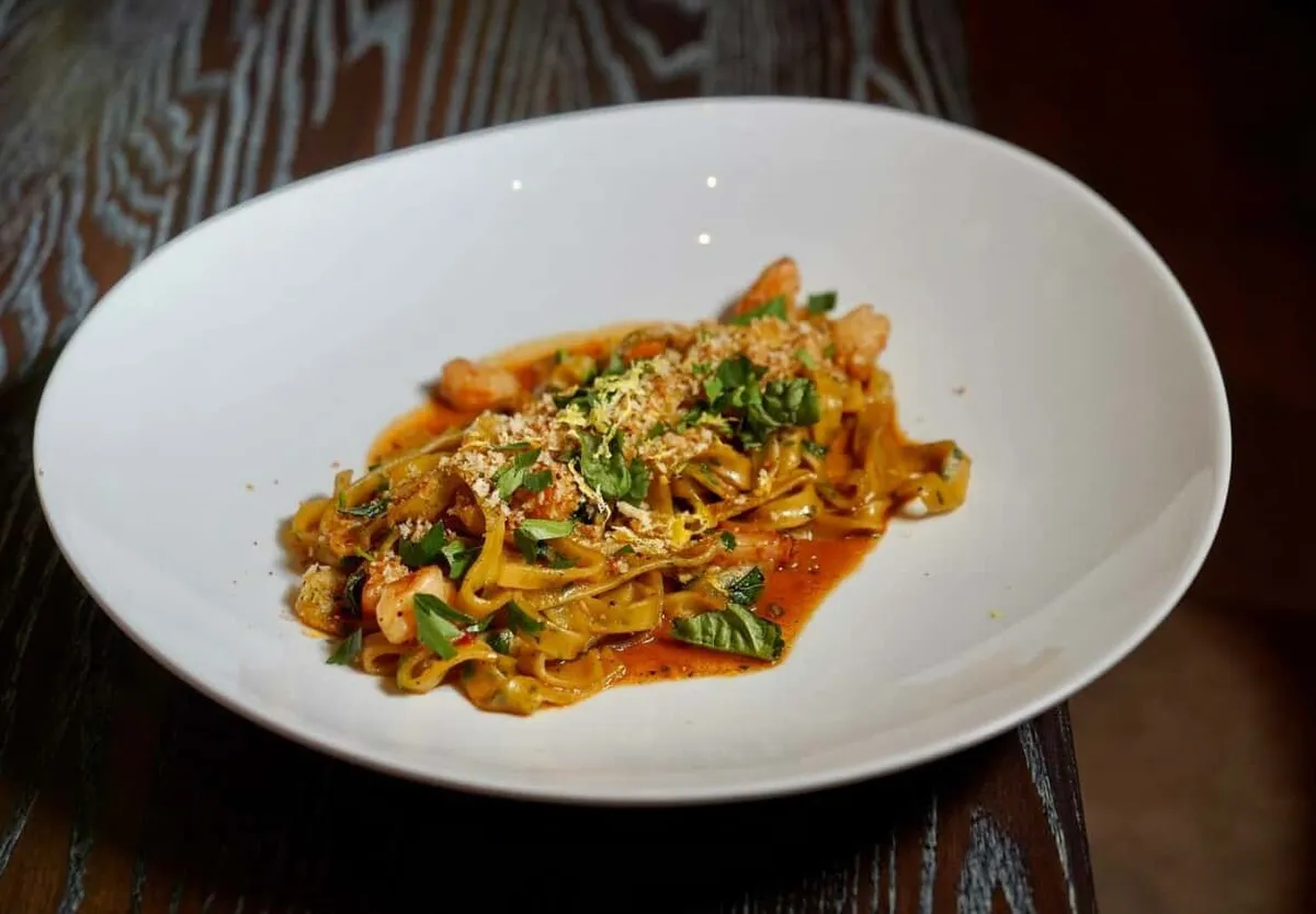 Scialatelli with shrimp
