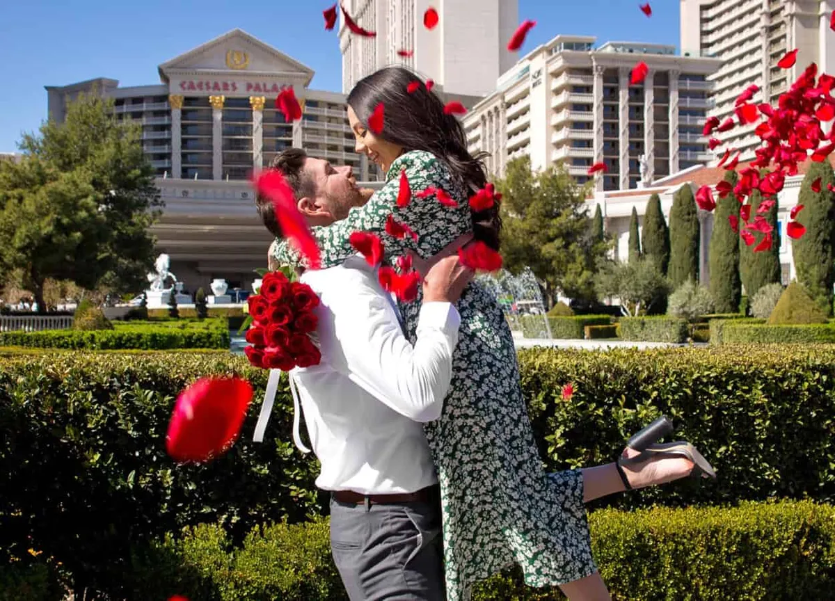 Temple Pool Wedding  at Caesar Palace