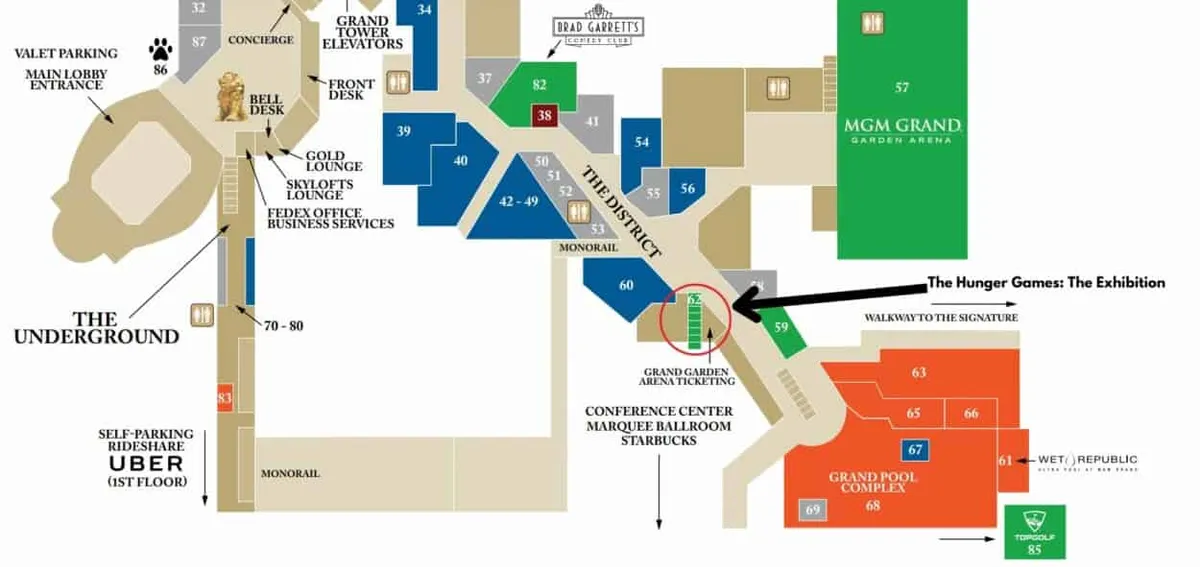 The Hunger Games: The Exhibition Property Map