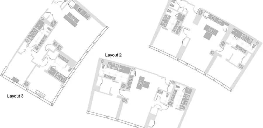Two-Bedroom Hospitality Suite Floor Plan