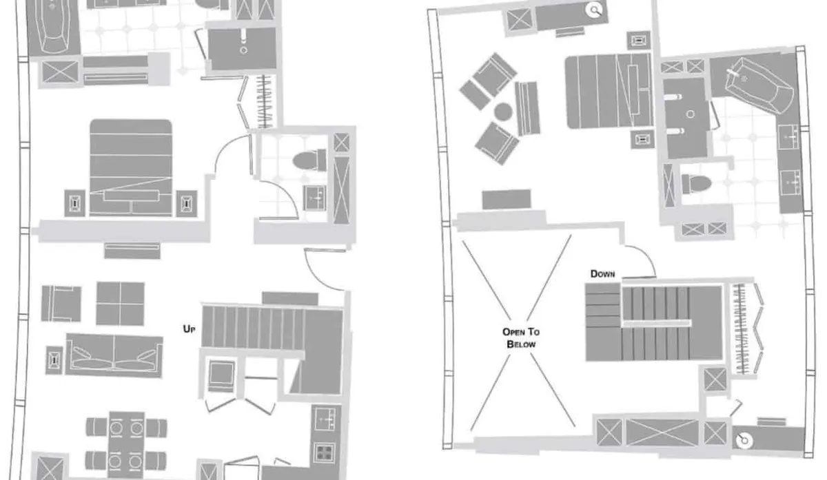 Two Bedroom Loft Floor Plan