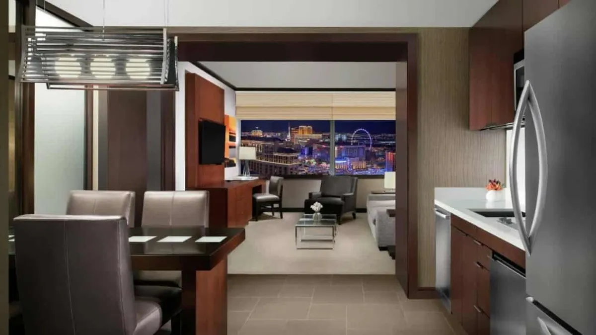 Vdara Suite Living Kitchen