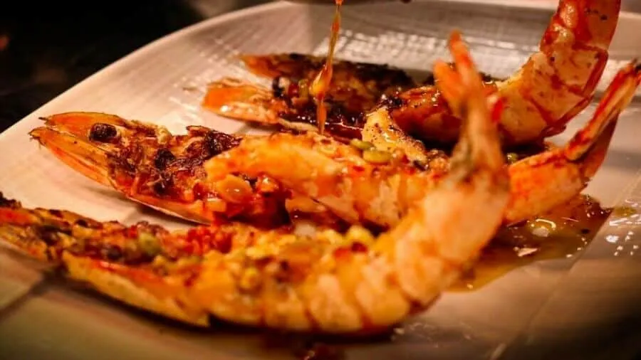 Australian red prawns
