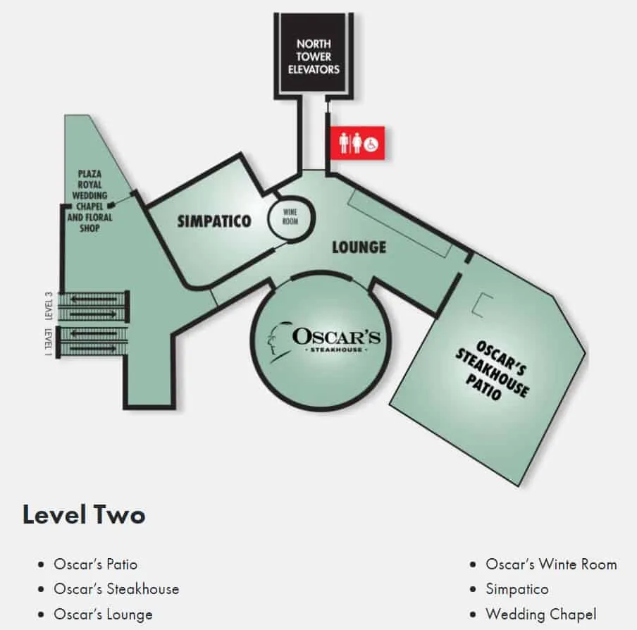 Oscar’s Steakhouse Property Map