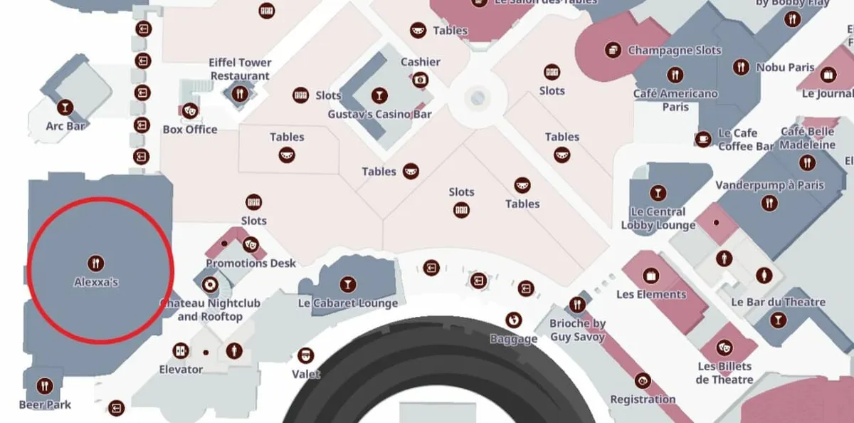 Alexxas Las Vegas Property Map