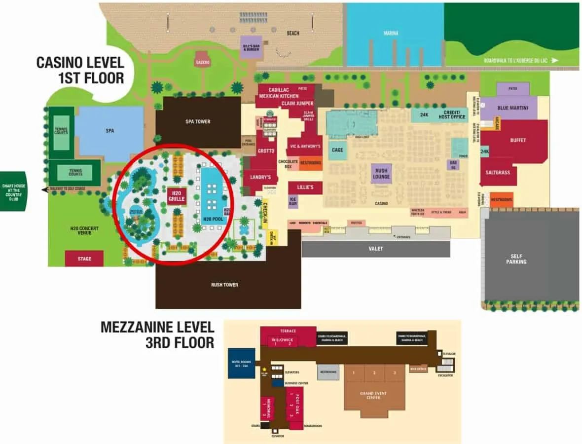 Golden Nugget Las Vegas Pool Property Map