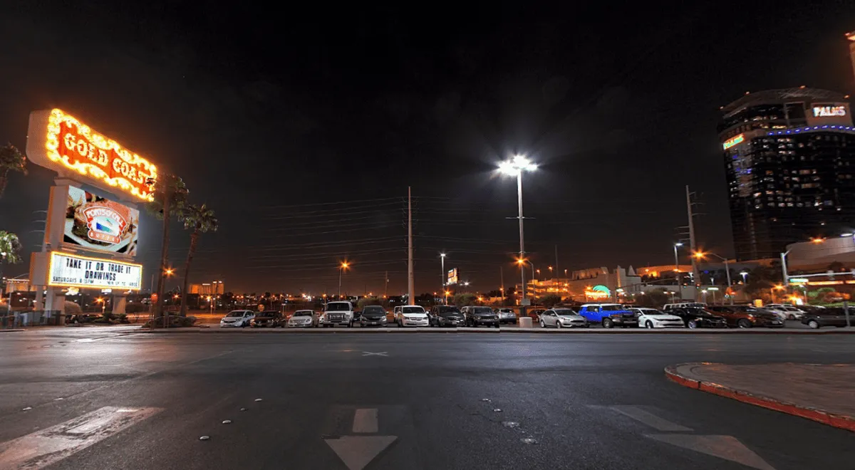 elf parking lot in front of Gold Coast