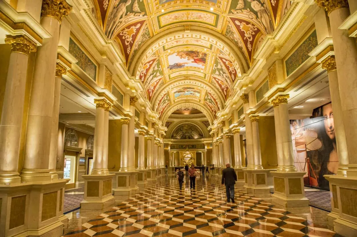 Lots of walking in Venetian Hotel