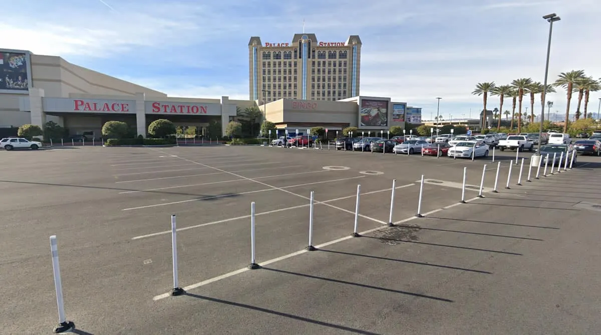 parking lot at Palace Station