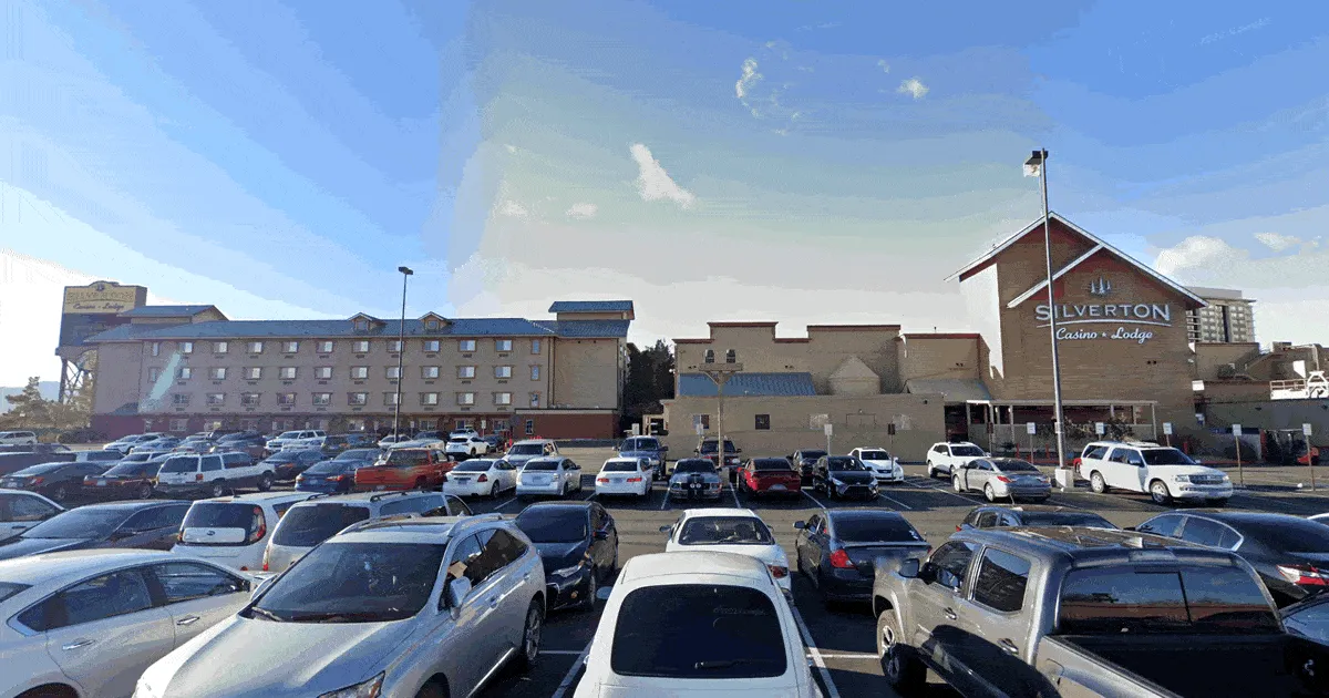 parking lot in the back of Silverton Casino