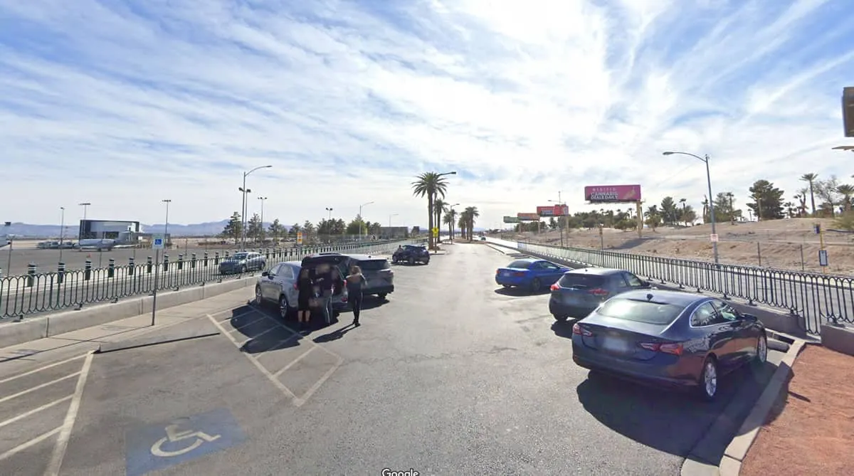 parking lot for Las Vegas sign