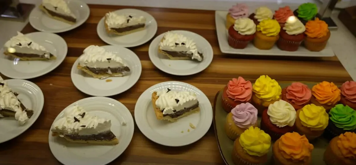 pie and cupcakes at Excalibur Buffet