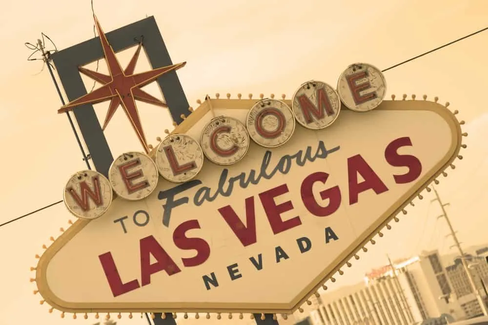 Vintage Welcome to Las Vegas sign