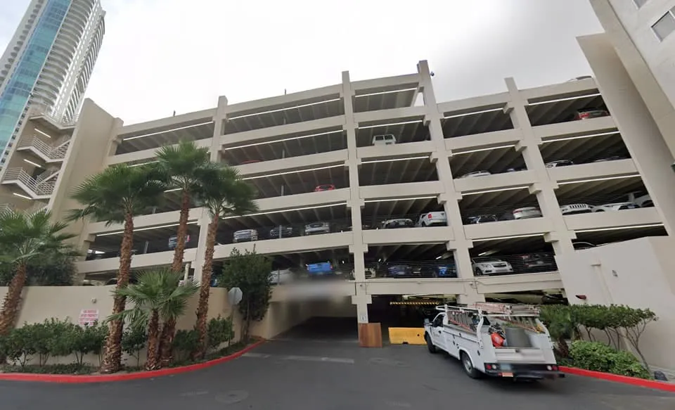 Sahara parking Garage off Paradise Blvd