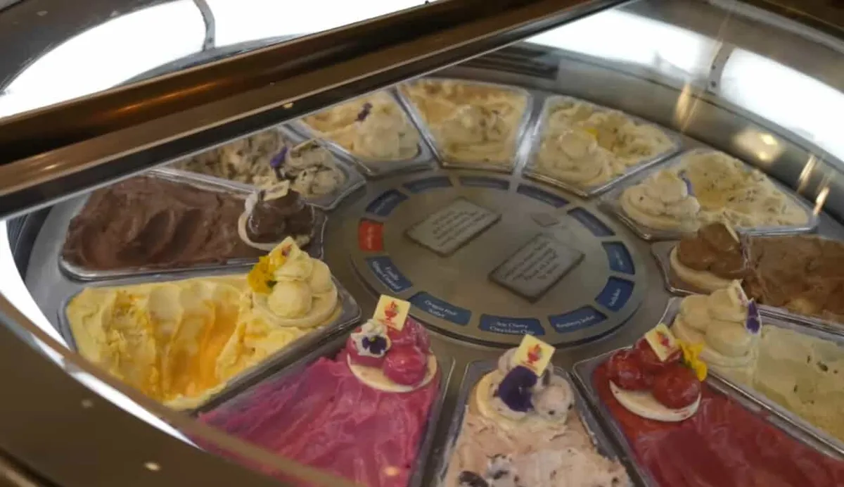 Gelato wheel at Wynn buffet