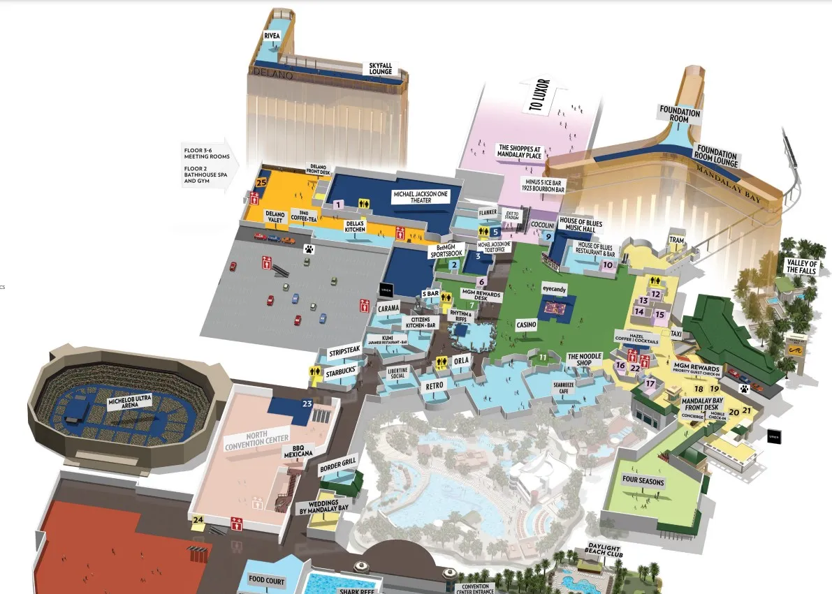 Mandalay Bay property map