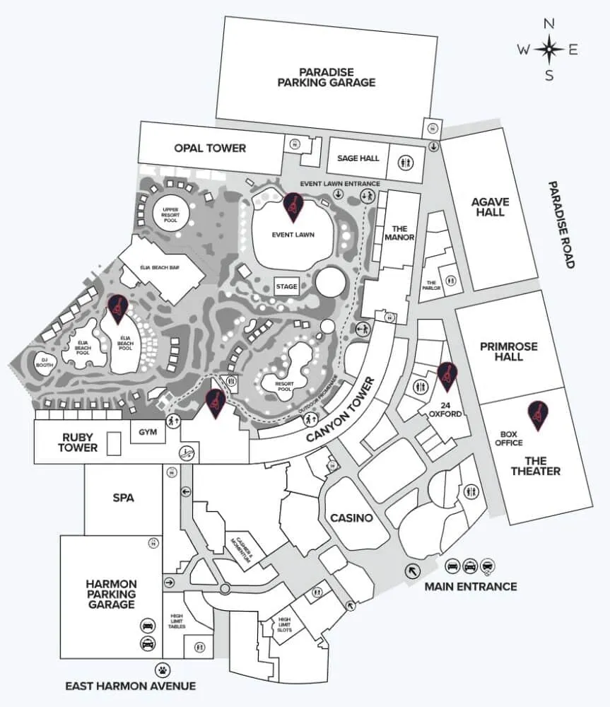 Virgin hotel property map
