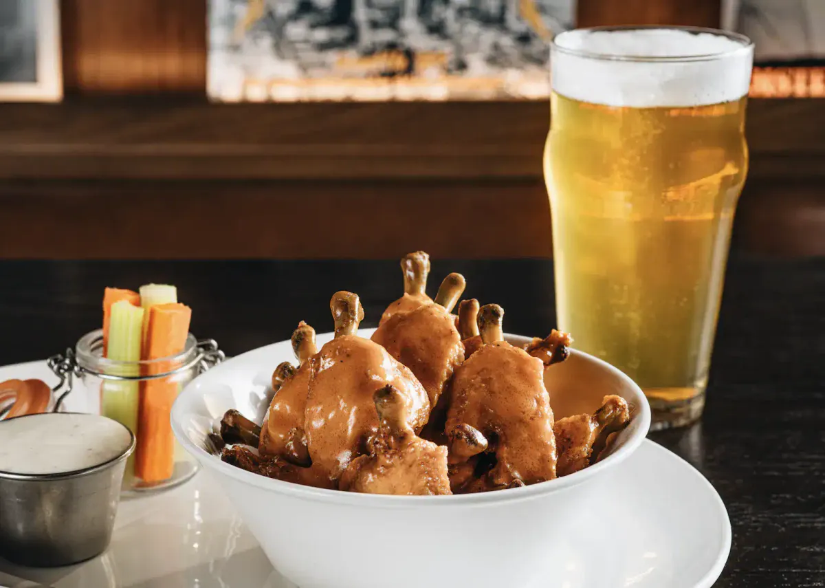 Lollipop wings at Luckley Tavern