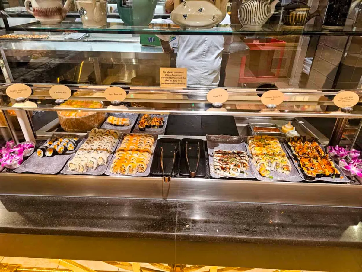 Sushi selection at Wynn Buffet